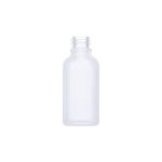 Clear frosted glass bottle with 18mm neck