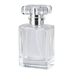 Glass spray bottle with clear T cap