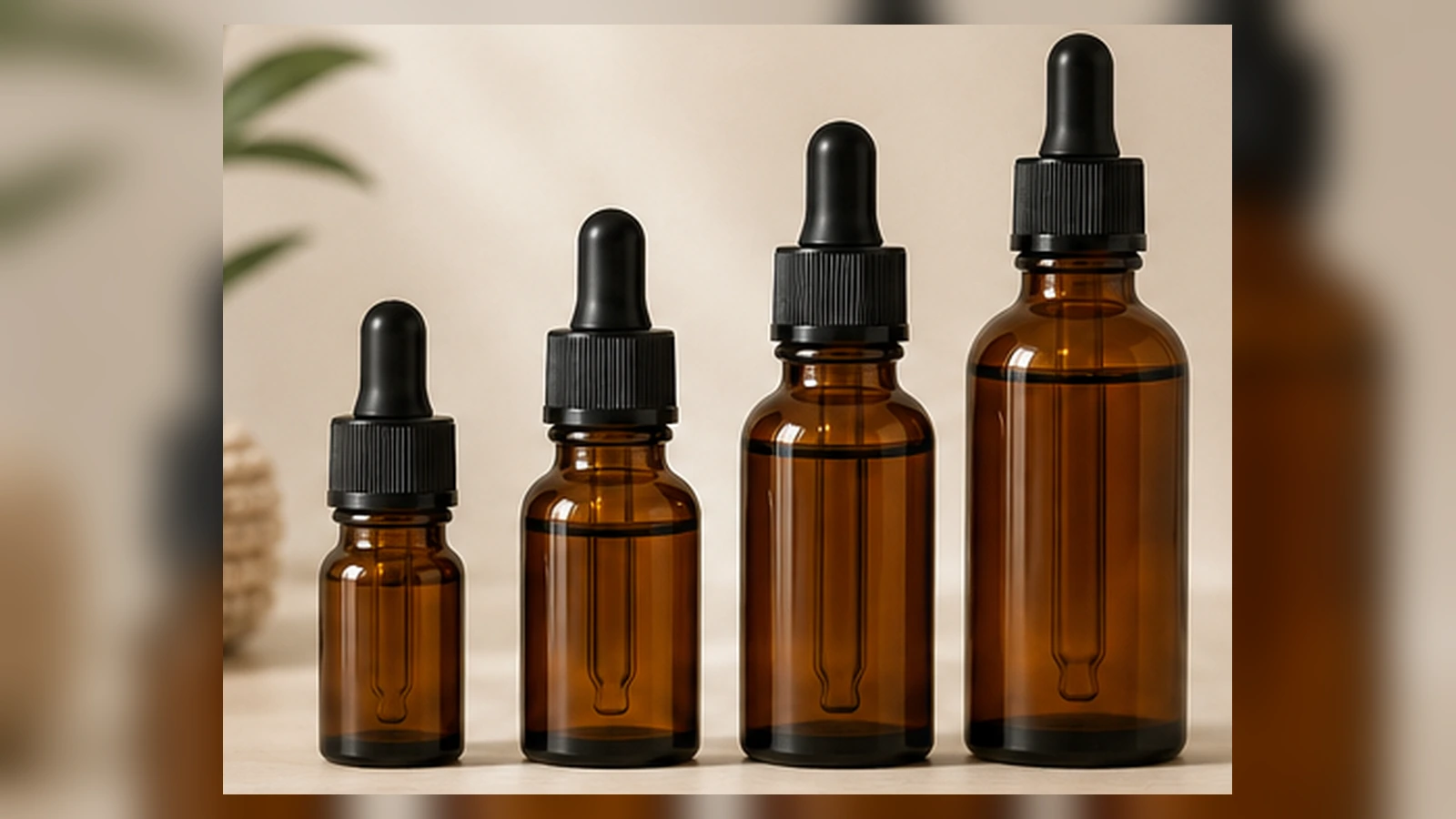 10ml 15ml 30ml and 50ml dropper bottle sizes for skincare packaging