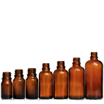 18mm glass bottle in Amber