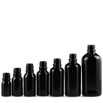 18mm glass bottle in Black