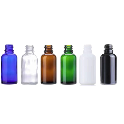 18mm glass bottles in 6 colors