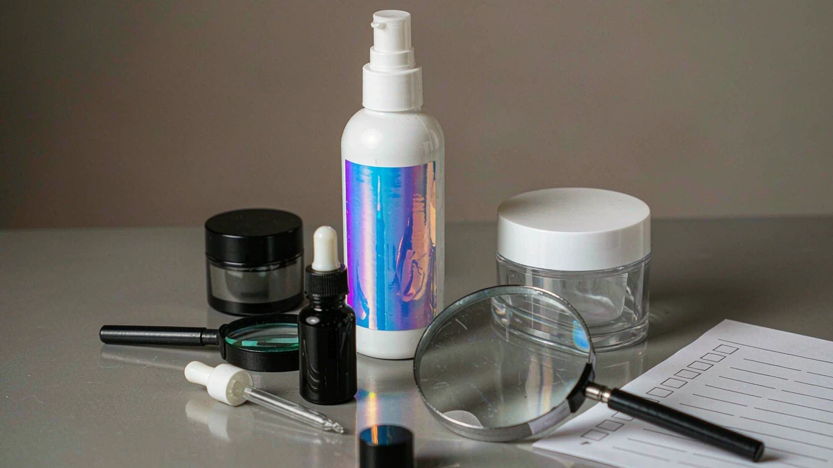 Quality inspection of filled cosmetic bottles and jars checking seals for leaks